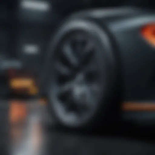 Luxurious high-end tire showcase with premium brands