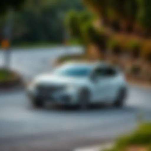 Dynamic performance of Honda Prime showcased on a winding road