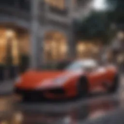 Elegant Lamborghini Huracan parked in a luxurious setting