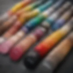 Color swatches showcasing various paint shades for matching