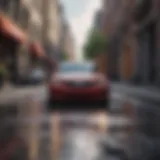 Delivery driver navigating through a city