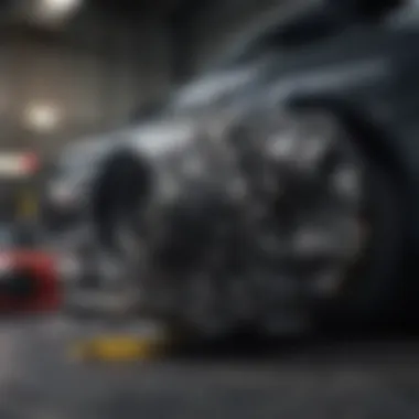 Mechanic analyzing engine performance