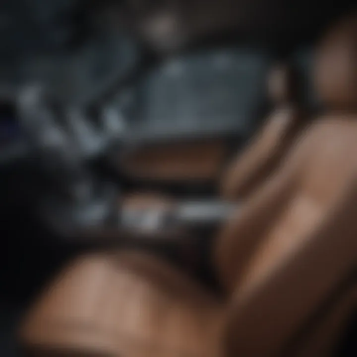 Interior layout of the Hyundai Santa Fe with advanced technology
