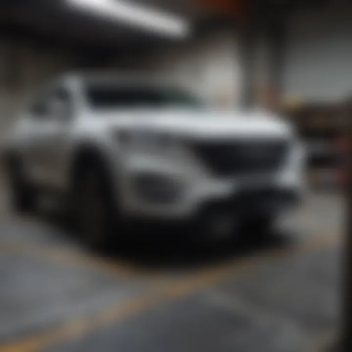 Installation of a Hyundai Tucson dashboard cover in progress.