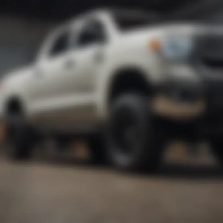 Before and After Lift Installation Before and after lift installation on a Tundra