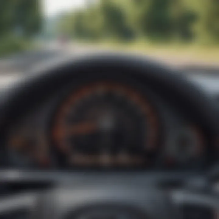 Dashboard display showcasing fuel efficiency metrics