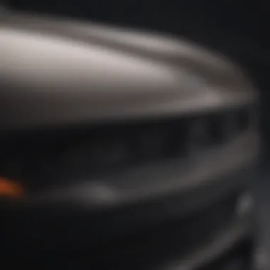 Close-up of a car shade visor displaying its design and features