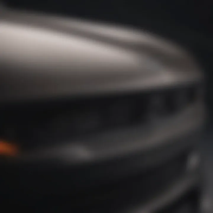 Close-up of a car shade visor displaying its design and features