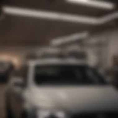 Installation process of a car shade visor shown in action