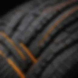 Close-up view of Pirelli P Zero tread pattern showcasing innovative design