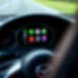 Mazda RX-8 dashboard showcasing Apple CarPlay interface