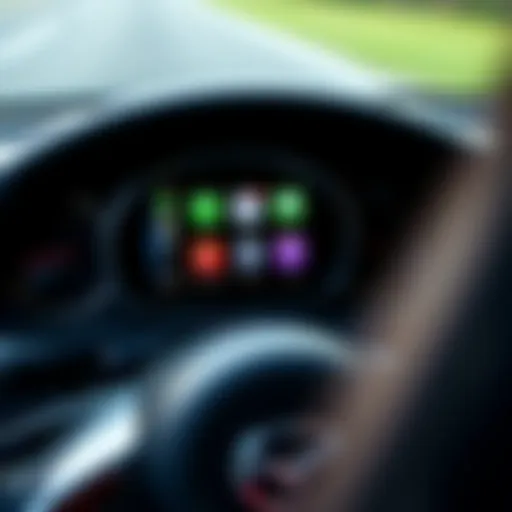 Mazda RX-8 dashboard showcasing Apple CarPlay interface