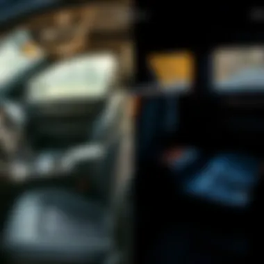 Interior Transformation Before and after comparison of Jeep Grand Cherokee interior