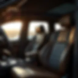 Luxurious leather seats in a Jeep Grand Cherokee