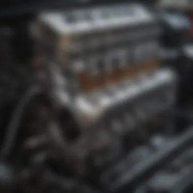 Detailed View of Hemi Engine Components Close-up of the Hemi engine components in a Jeep JK