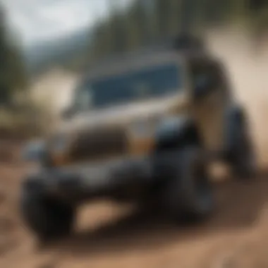 Jeep JK showcasing performance enhancements on a trail