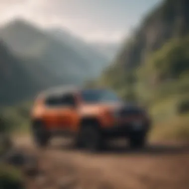 Jeep Renegade My Sky traversing rugged terrain