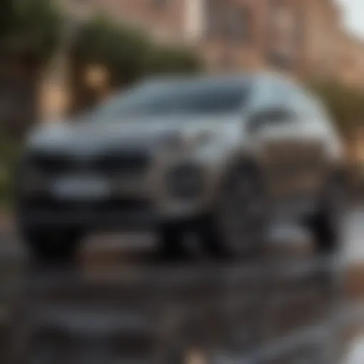 Dynamic front view of Kia Sportage showcasing its sleek design