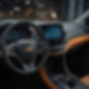 Close-up of Chevy Bolt dashboard with modern technology