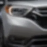 Close-up view of LED headlights on a 2014 Honda CR-V