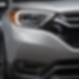 Close-up view of LED headlights on a 2014 Honda CR-V
