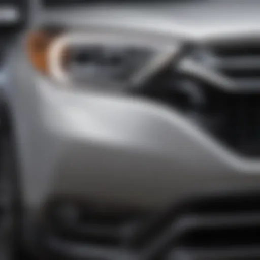 Close-up view of LED headlights on a 2014 Honda CR-V