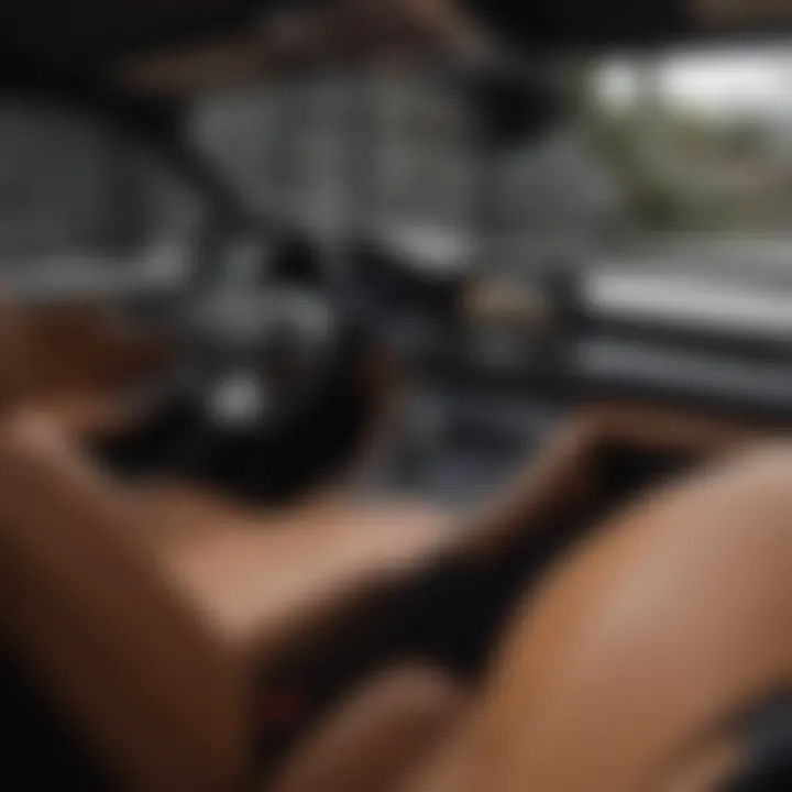 Interior view showcasing Lexus convertible's advanced technology