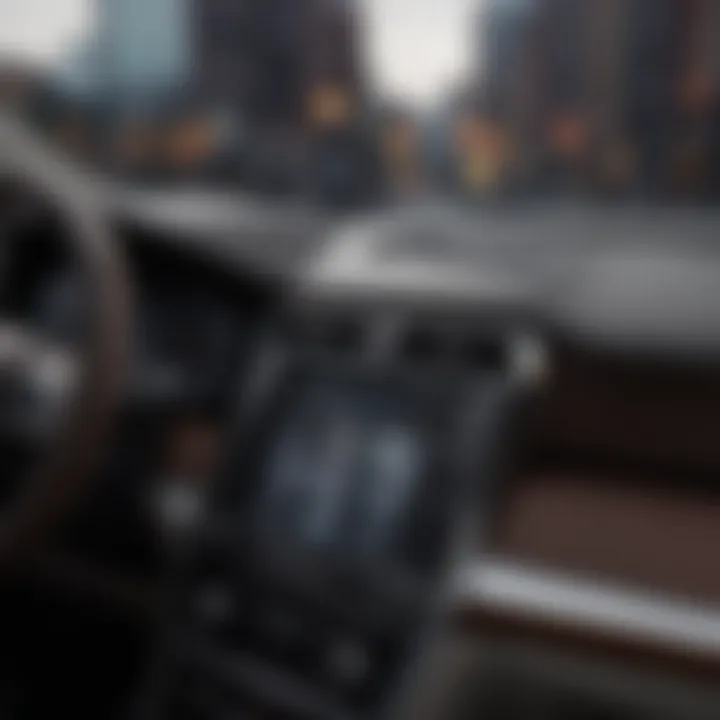 Dashboard of the Lincoln Crossover Hybrid featuring advanced technology and infotainment system