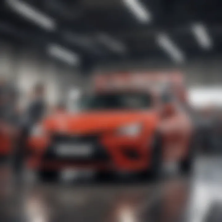 Customer receiving assistance at Longo Toyota Body Shop