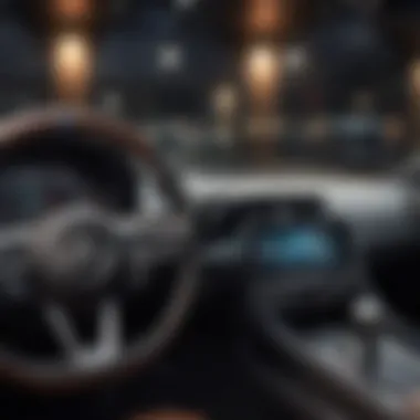 Innovative Technology in Luxury Sports Cars Dashboard of a modern luxury sports car showcasing technology