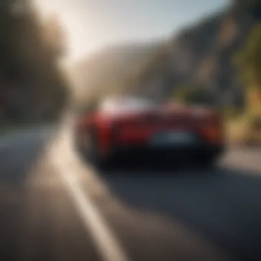 Performance on the Open Road Luxury sports car on a scenic road