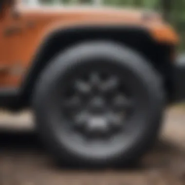 Maintenance Tips for Jeep Hard Shell Tire Covers An owner performing maintenance on a hard shell tire cover, emphasizing care tips.