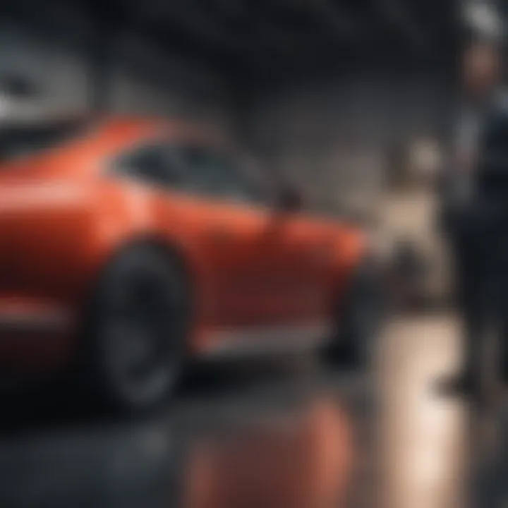 Engaging conversation between seller and potential buyer during a car viewing