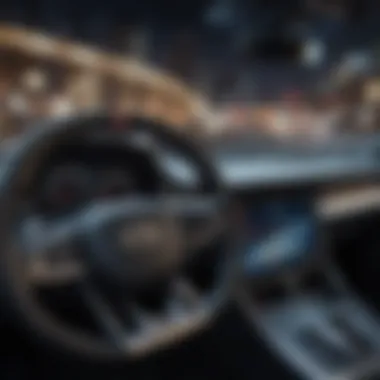 Future Steering Technology A futuristic dashboard displaying advanced steering technology.