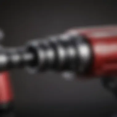 Close-up view of the Milwaukee screw gun showcasing its design and features