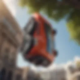 Conceptual illustration of an upside down car loan