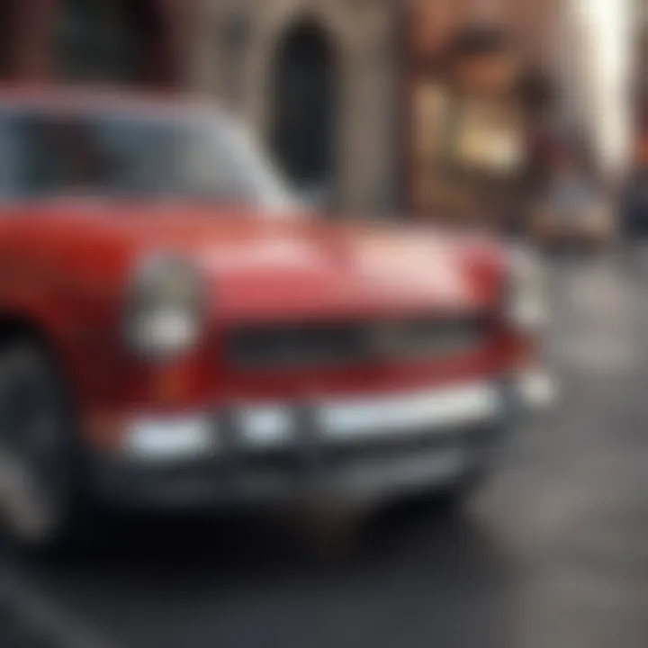 Close-up of classic car insurance policy documents