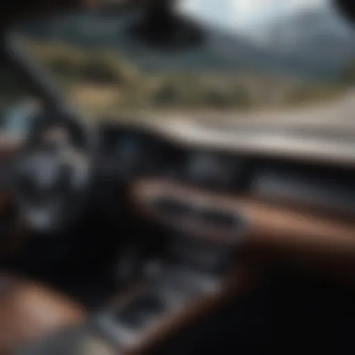 A detailed view of a car dashboard showcasing essential information.