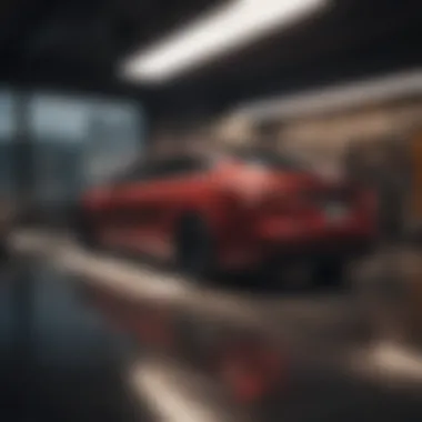 A detailed view of Tesla's interior showcasing modern technology.