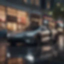 A sleek digital interface showcasing a variety of cars for sale