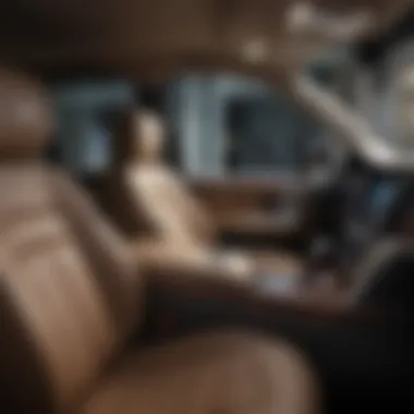 Luxurious Interior Features of a Cadillac Escalade Interior shot of a Cadillac Escalade highlighting luxury features and space