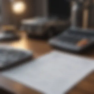 A calculator and financial documents on a desk