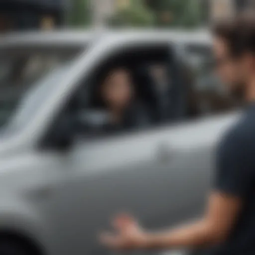 Uber driver engaging with a passenger in an Uber vehicle
