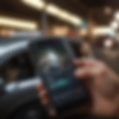 A driver analyzing earnings reports on a smartphone