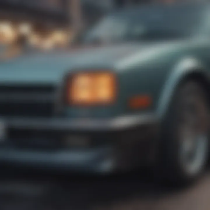 A close-up of a price tag on a car with market trends illustrated in the background.