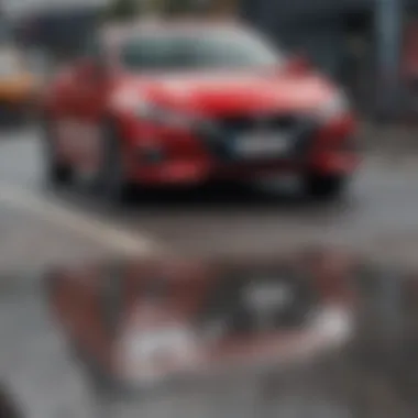 Comparison chart of Nissan Altima and competitors in sport mode
