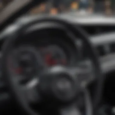 Close-up of Nissan dashboard displaying warranty details