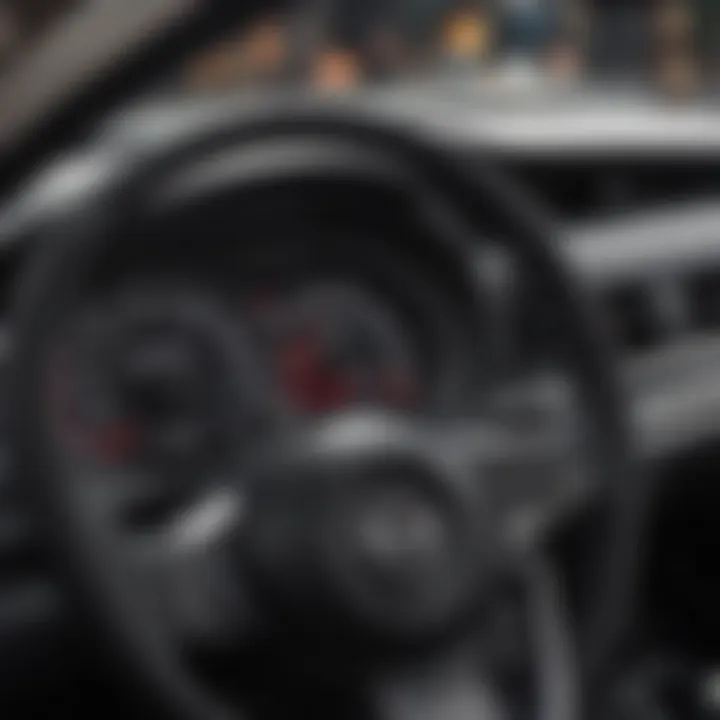 Close-up of Nissan dashboard displaying warranty details