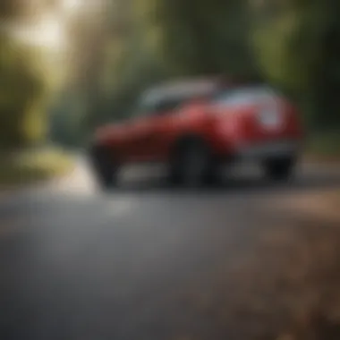 Nissan car on a scenic drive