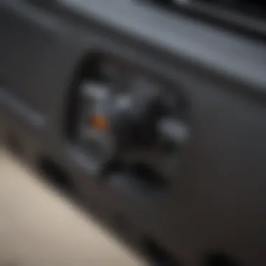Close-up of a high-speed car charger with multiple ports